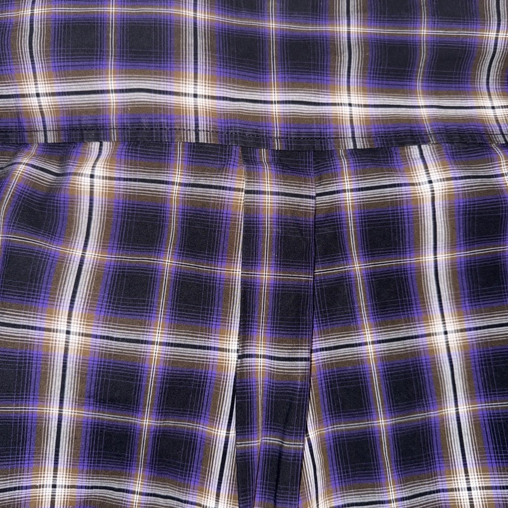 Cinch Shirt Men's M Purple Black Plaid Button Up Long Sleeve Western Cowboy - Picture 8 of 12